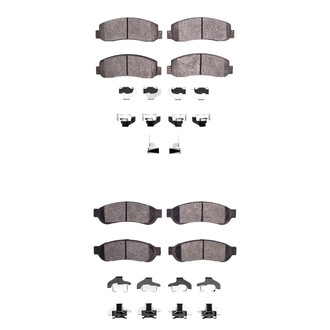 R1 Concepts® - Semi-Metallic Semi-Metallic Front and Rear Brake Pad Set