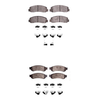 R1 Concepts® - Semi-Metallic Semi-Metallic Front and Rear Brake Pad Set