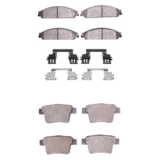 R1 Concepts® - Semi-Metallic Front and Rear Brake Pad Set