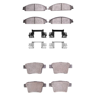 R1 Concepts® - Semi-Metallic Front and Rear Brake Pad Set