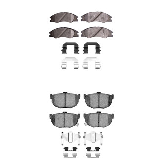 R1 Concepts® - Semi-Metallic Semi-Metallic Front and Rear Brake Pad Set