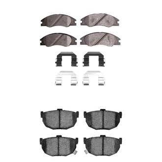 R1 Concepts® - Semi-Metallic Semi-Metallic Front and Rear Brake Pad Set