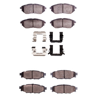 R1 Concepts® - Semi-Metallic Front and Rear Brake Pad Set