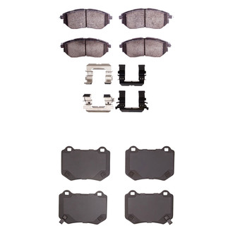 R1 Concepts® - Semi-Metallic Front and Rear Brake Pad Set