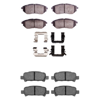 R1 Concepts® - Semi-Metallic Front and Rear Brake Pad Set