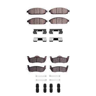R1 Concepts® - Semi-Metallic Front and Rear Brake Pad Set