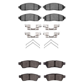 R1 Concepts® - Semi-Metallic Front and Rear Brake Pad Set