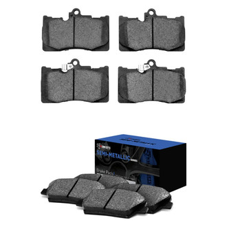 R1 Concepts® - Semi-Metallic Front and Rear Brake Pad Set