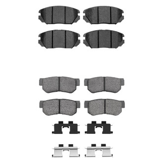 R1 Concepts® - Semi-Metallic Front and Rear Brake Pad Set