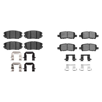 R1 Concepts® - Semi-Metallic Front and Rear Brake Pad Set