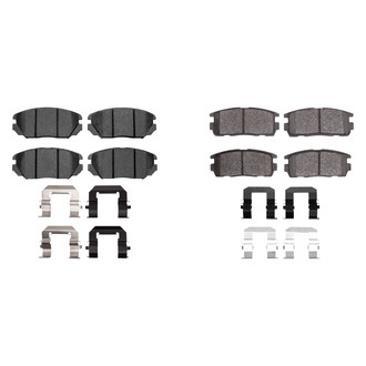 R1 Concepts® - Semi-Metallic Front and Rear Brake Pad Set