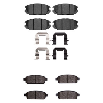 R1 Concepts® - Semi-Metallic Front and Rear Brake Pad Set