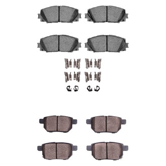 R1 Concepts® - Semi-Metallic Semi-Metallic Front and Rear Brake Pad Set