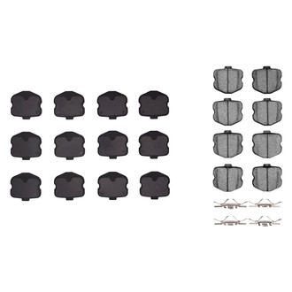 R1 Concepts® - Semi-Metallic Semi-Metallic Front and Rear Brake Pad Set