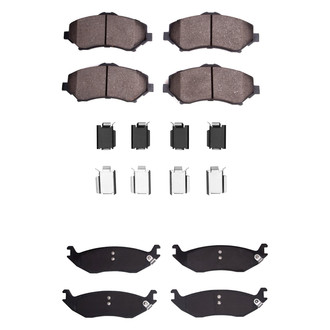 R1 Concepts® - Semi-Metallic Semi-Metallic Front and Rear Brake Pad Set