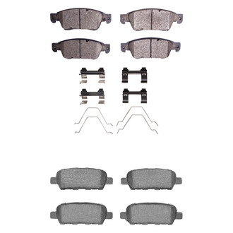 R1 Concepts® - Semi-Metallic Front and Rear Brake Pad Set