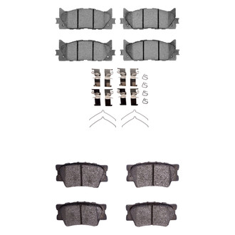 R1 Concepts® - Semi-Metallic Front and Rear Brake Pad Set