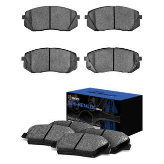 R1 Concepts® - Semi-Metallic Front and Rear Brake Pad Set
