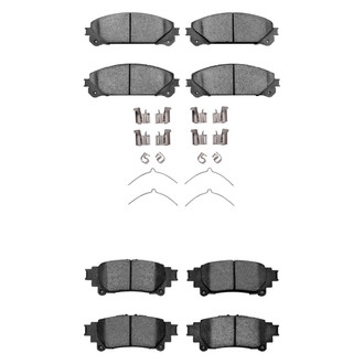 R1 Concepts® - Semi-Metallic Front and Rear Brake Pad Set