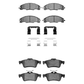 R1 Concepts® - Semi-Metallic Front and Rear Brake Pad Set