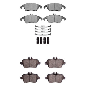 R1 Concepts® - Semi-Metallic Semi-Metallic Front and Rear Brake Pad Set