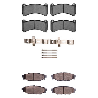 R1 Concepts® - Semi-Metallic Front and Rear Brake Pad Set