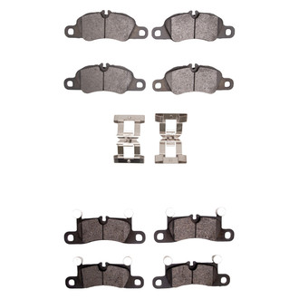 R1 Concepts® - Semi-Metallic Semi-Metallic Front and Rear Brake Pad Set