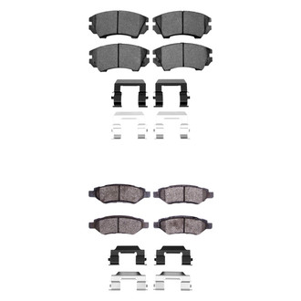 R1 Concepts® - Semi-Metallic Semi-Metallic Front and Rear Brake Pad Set