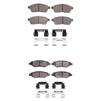 R1 Concepts® - Semi-Metallic Front and Rear Brake Pad Set