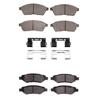 R1 Concepts® - Semi-Metallic Front and Rear Brake Pad Set