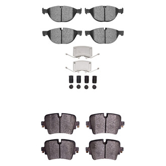 R1 Concepts® - Semi-Metallic Front and Rear Brake Pad Set