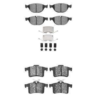 R1 Concepts® - Semi-Metallic Semi-Metallic Front and Rear Brake Pad Set