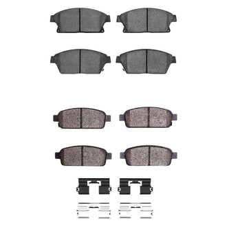R1 Concepts® - Semi-Metallic Front and Rear Brake Pad Set