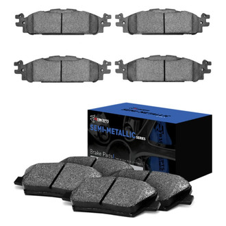 R1 Concepts® - Semi-Metallic Front and Rear Brake Pad Set