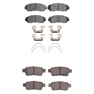 R1 Concepts® - Semi-Metallic Front and Rear Brake Pad Set