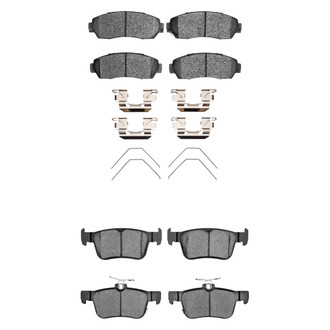 R1 Concepts® - Semi-Metallic Front and Rear Brake Pad Set