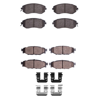 R1 Concepts® - Semi-Metallic Front and Rear Brake Pad Set