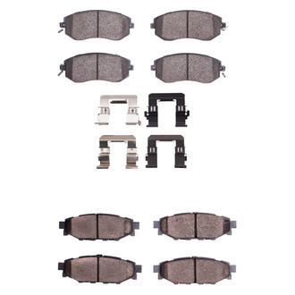 R1 Concepts® - Semi-Metallic Front and Rear Brake Pad Set
