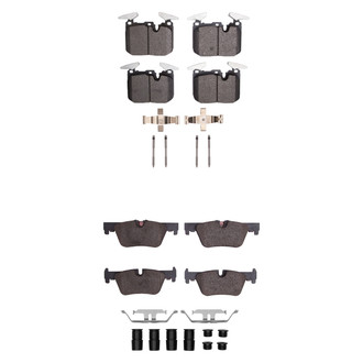 R1 Concepts® - Semi-Metallic Semi-Metallic Front and Rear Brake Pad Set