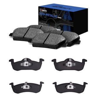R1 Concepts® - Semi-Metallic Front and Rear Brake Pad Set