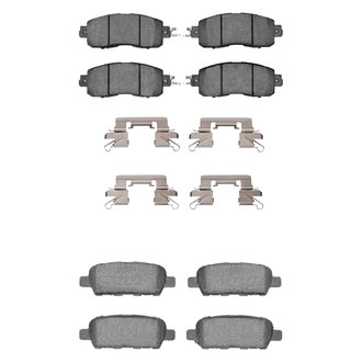 R1 Concepts® - Semi-Metallic Front and Rear Brake Pad Set