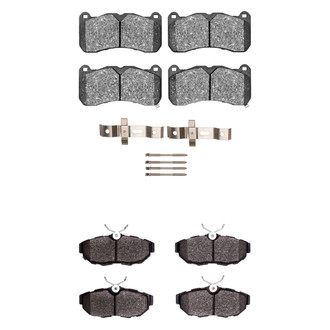 R1 Concepts® - Semi-Metallic Front and Rear Brake Pad Set