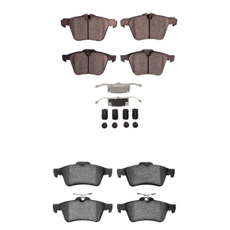 R1 Concepts® - Semi-Metallic Front and Rear Brake Pad Set