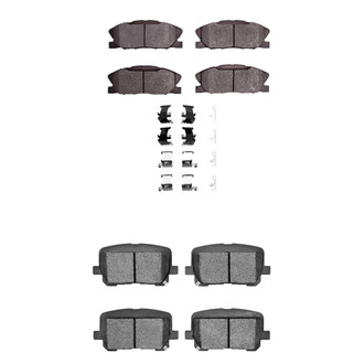 R1 Concepts® - Semi-Metallic Semi-Metallic Front and Rear Brake Pad Set