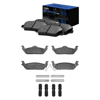 R1 Concepts® - Semi-Metallic Front and Rear Brake Pad Set