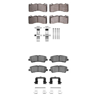 R1 Concepts® - Semi-Metallic Semi-Metallic Front and Rear Brake Pad Set
