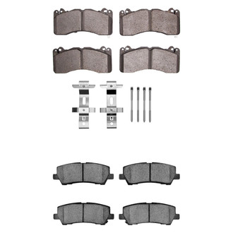 R1 Concepts® - Semi-Metallic Semi-Metallic Front and Rear Brake Pad Set