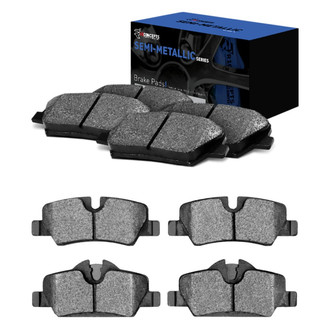 R1 Concepts® - Semi-Metallic Semi-Metallic Front and Rear Brake Pad Set