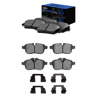 R1 Concepts® - Semi-Metallic Semi-Metallic Front and Rear Brake Pad Set