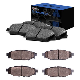 R1 Concepts® - Semi-Metallic Front and Rear Brake Pad Set